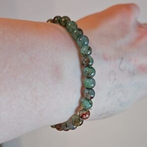 Green And Red Beaded Bracelet